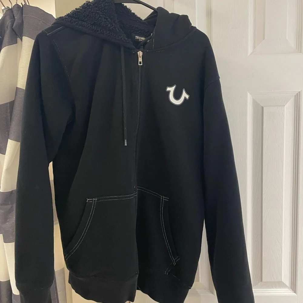 True Religion Buddha Sherpa Zip Hoodie‎ Medium